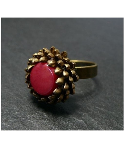 Bague Arty Show Corail Rouge Bronze A