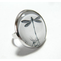Grande Bague la libelulle solo PP 25mm