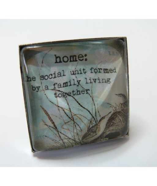 Grande Bague carré home 25mm argent