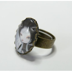 Bague Misty Cat argent dentelle