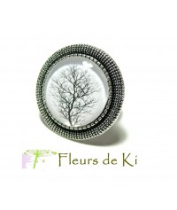 Bijoux de créateur: Bague ARBRE BLANC VIEL ARGENT