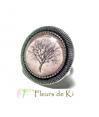 Bijoux de créateur: Bague ARBRE ROSE VIEL ARGENT