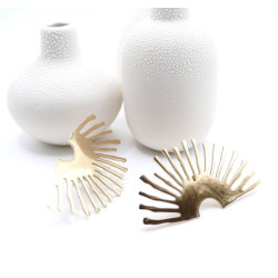 Boucles d’oreilles puce forme Art Déco en acier inoxydable