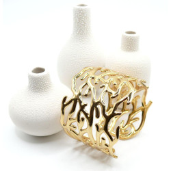 Bracelet jonc Acier Inoxydable 18K – Forme Corail