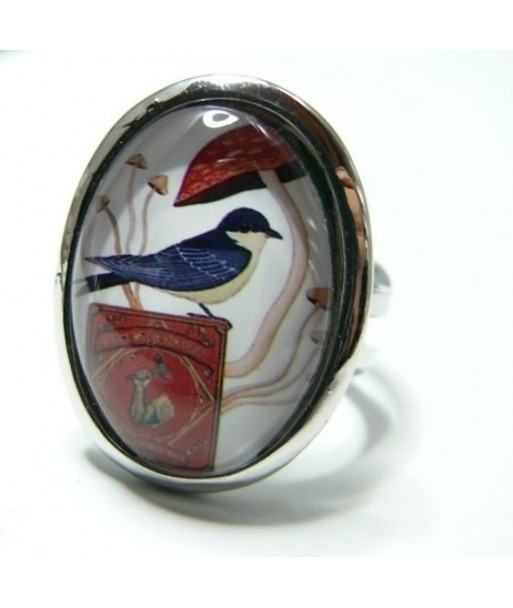 Bague L'oiseau champignons
