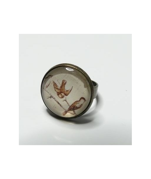 Bague flying birds vintage  bronze