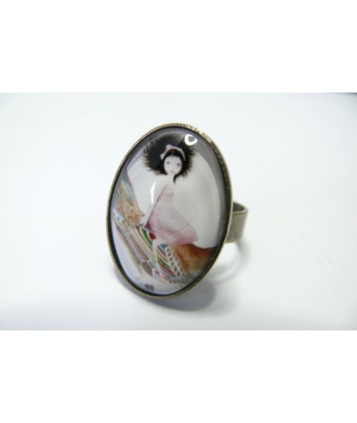 Grande Bague Ovale L'amazone 25 par 18mm Bronze